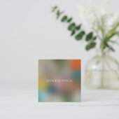 Trendy Abstrakt Art Elegante Berufliche Vorlage Quadratische Visitenkarte (Stehend Vorderseite)