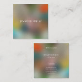 Trendy Abstrakt Art Elegante Berufliche Vorlage Quadratische Visitenkarte (Vorne/Hinten)
