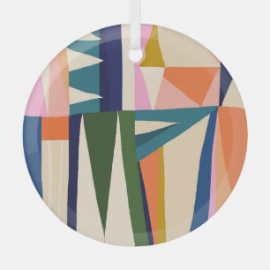 Trendy Abstrakt: Farbenfrohe Handzeichnung. Ornament Aus Glas