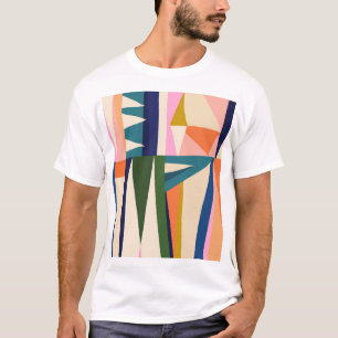 Trendy Abstrakt: Farbenfrohe Handzeichnung. T-Shirt