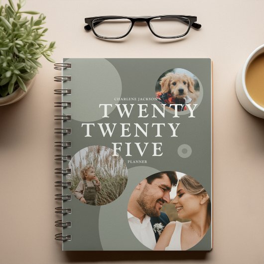 Trendy Abstrakt Foto Collage 2025 Planer