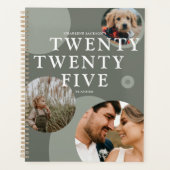 Trendy Abstrakt Foto Collage 2025 Planer (Vorderseite)