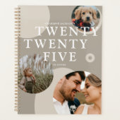 Trendy Abstrakt Foto Collage 2025 Planer (Vorderseite)