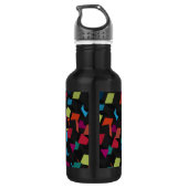 Trendy Abstrakt Geometric Cube Pattern Edelstahlflasche (Rückseite)