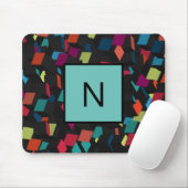 Trendy Abstrakt Geometric Cube Pattern Monogram Mousepad (Mit Mouse)