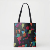 Trendy Abstrakt Geometric Cube Pattern Tote Bag Tasche (Vorderseite)