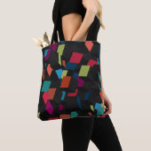 Trendy Abstrakt Geometric Cube Pattern Tote Bag Tasche (Von Nahem)