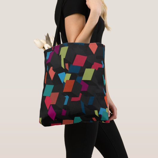 Trendy Abstrakt Geometric Cube Pattern Tote Bag Tasche (Von Nahem)