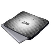 Trendy Abstrakt Geometric Pattern mit Monogram La Laptopschutzhülle (Vorne Knopf)