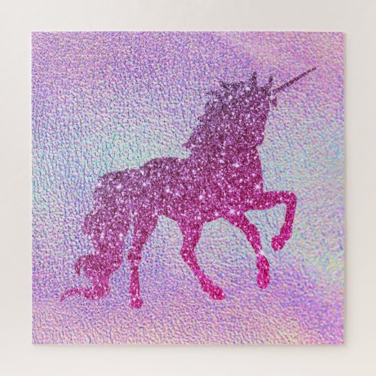 Trendy abstrakt Glitteer Unicorn Puzzle (Vertikal)