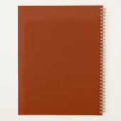 Trendy abstrakt Glitzer Terracotta Green Skript Planer (Rückseite)