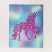 Trendy Abstrakt Glitzer Unicorn Puzzle (Vertikal)