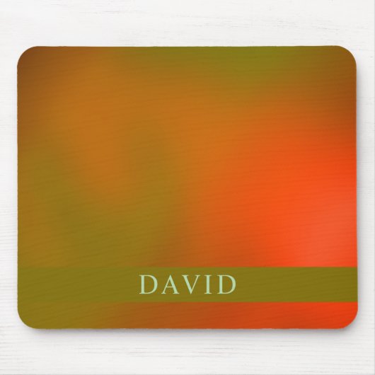 Trendy Abstrakt Green und Orange Mouse Mat Mousepad (Vorne)