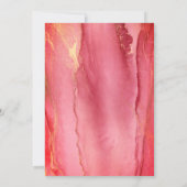 Trendy Abstrakt Hellrosa Einladung (Rückseite)