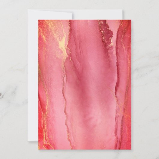 Trendy Abstrakt Hellrosa Einladung (Rückseite)