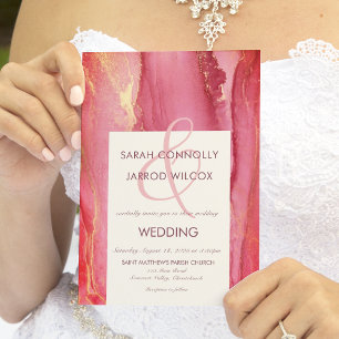 Trendy Abstrakt Hellrosa Einladung