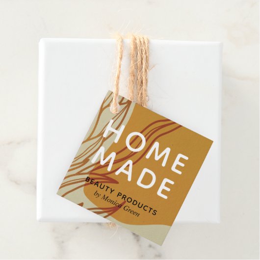 Trendy Abstrakt Minimalistische, hausgemachte Schö Geschenkanhänger (Beispiel)