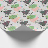 Trendy Abstrakt Modern Christmas Trees Pattern Geschenkpapier (Ecke)