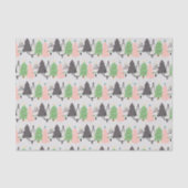 Trendy Abstrakt Modern Christmas Trees Pattern Seidenpapier (Vorderseite)