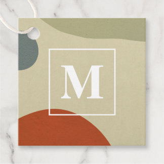 Trendy Abstrakt Monogram Homemade Business Rustika Geschenkanhänger