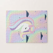 Trendy Abstrakt Ombre Unicorn Stars Puzzle (Horizontal)
