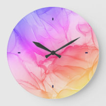Trendy Abstrakt Pink Orange und Lila Ink Art