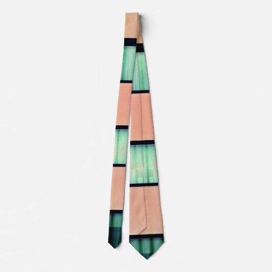 Trendy Abstrakt Print Necktie Krawatte (Rückseite)