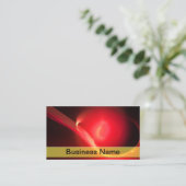 Trendy Abstrakt Red Bubble Swoosh Beruflich Visitenkarte (Stehend Vorderseite)