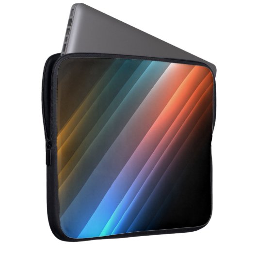 Trendy Abstrakt Shiny Neon Lights Laptop Sleeve (Vorne Rechts)