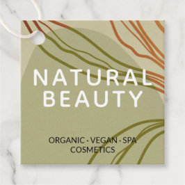 Trendy Abstrakte botanische hausgemachte Beauty Bu Geschenkanhänger