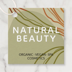 Trendy Abstrakte botanische hausgemachte Beauty Bu Geschenkanhänger