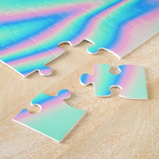 Trendy abstrakte Einhornholografie Puzzle (Seite)