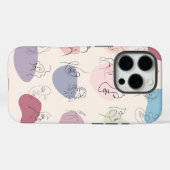Trendy Abstrakte Frauenline Art iPhone Case (Rückseite (Horizontal))