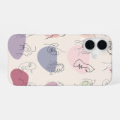 Trendy Abstrakte Frauenline Art iPhone Case 16 Hülle (Rückseite (Horizontal))