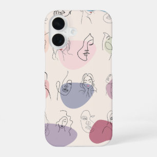 Trendy Abstrakte Frauenline Art iPhone Case 16 Hülle