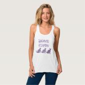 Trendy abstrakte Liebe Katzen Tank Top (Vorderseite Vollansicht)