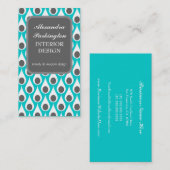 Trendy abstrakter Pfau versieht Geschäftskarte mit Visitenkarte (Vorne/Hinten)