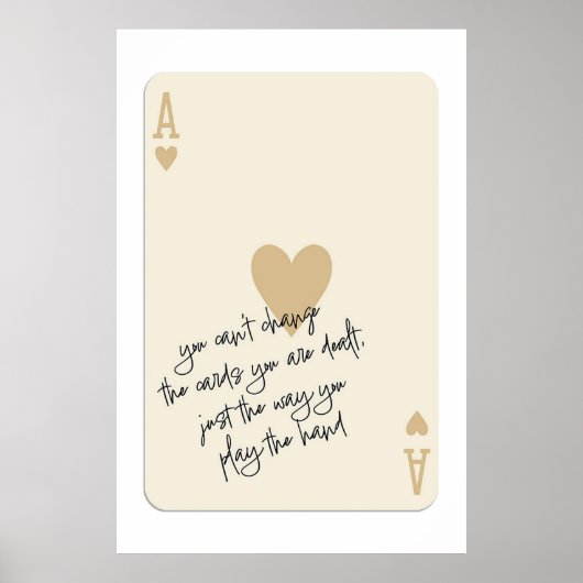 Trendy Ace of Hearts Poster (Vorne)