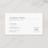 Trendy Add Your Logo Elegant Minimalistisch Schlic Visitenkarte (Vorderseite)