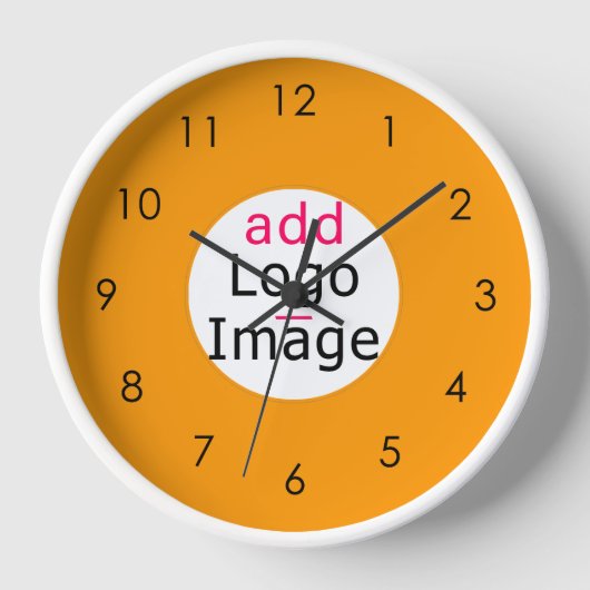 Trendy Add Your Logo Promo Custom Orange Uhr (Vorderseite)