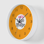 Trendy Add Your Logo Promo Custom Orange Uhr (Winkel)