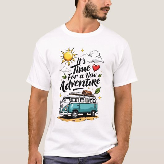 Trendy Adventure Quote Typografie T-Shirt (Vorderseite)