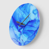 Trendy Agate Abstrakt Indigo Lila Küche Große Wanduhr (Winkel)