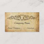 Trendy Age Paper mittelalterliches Design Visitenkarte (Vorderseite)