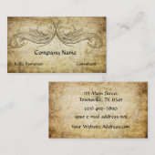 Trendy Age Paper mittelalterliches Design Visitenkarte (Vorne/Hinten)