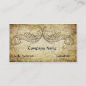 Trendy Age Paper mittelalterliches Design Visitenkarte (Vorderseite)