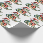 Trendy Alligators-Crocodiles Christmas Pattern Geschenkpapier (Ecke)