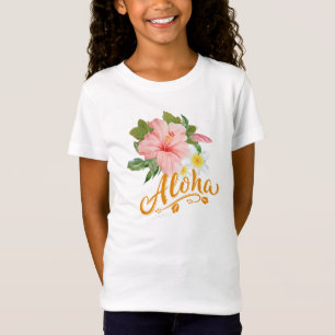 Trendy Aloha Girl Hibiskus Beach T-Shirt