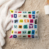 Trendy Alphabet Squares Tiles Kissen (Decke)