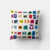 Trendy Alphabet Squares Tiles Kissen (Rückseite)